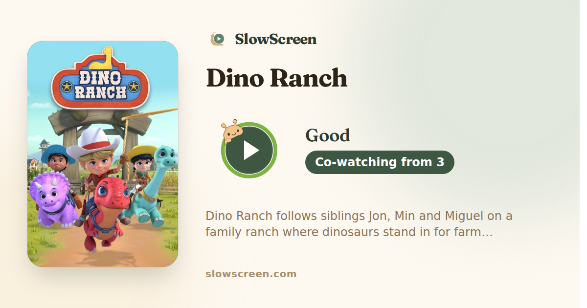 Dino Ranch | Good, co-watching from age 3