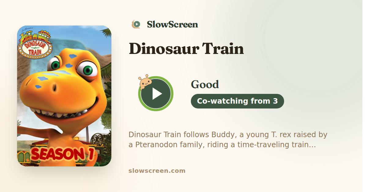 Dinosaur Train | Good, co-watching from age 3