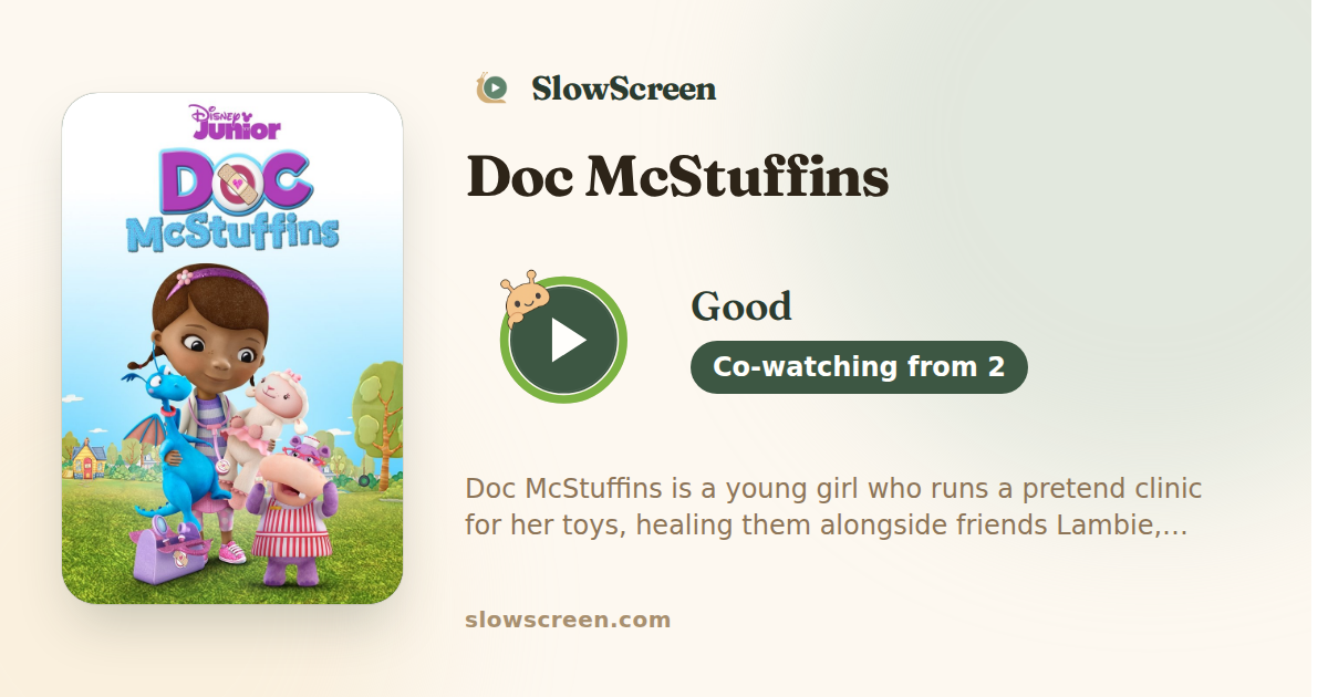 Doc McStuffins | Good, co-watching from age 2