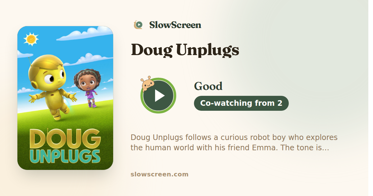 Doug Unplugs | Good, co-watching from age 2