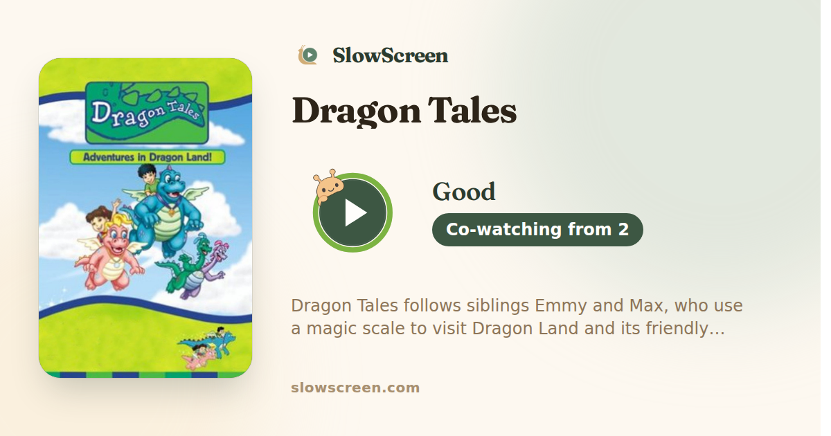Dragon Tales | Good, co-watching from age 2