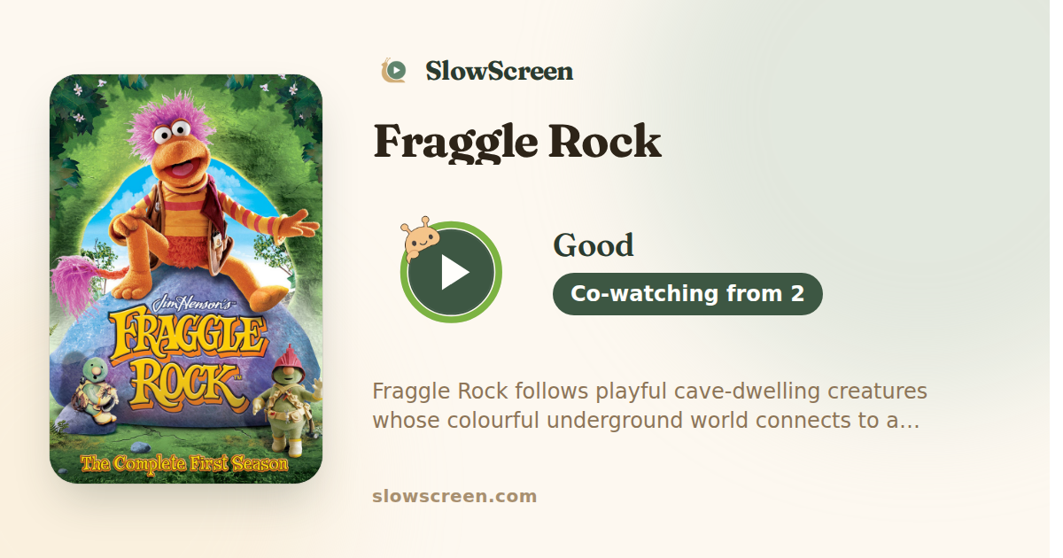 Fraggle Rock | Good, co-watching from age 2
