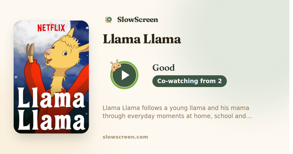 Llama Llama | Good, co-watching from age 2