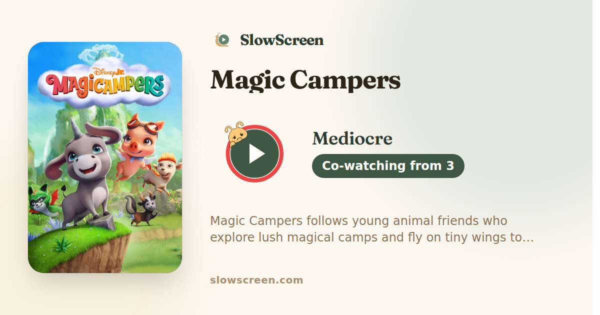 Magic Campers | Mediocre, co-watching from age 3