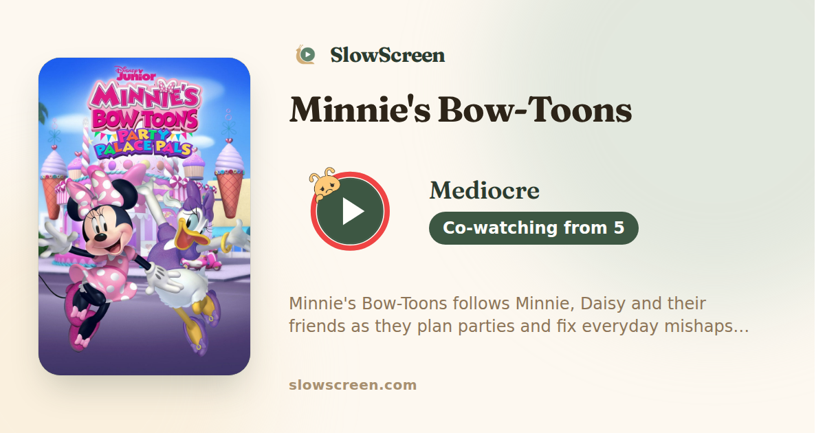 Minnie's Bow-Toons | Mediocre, co-watching from age 5