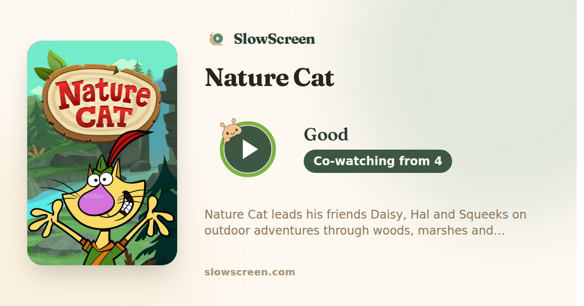 Nature Cat | Good, co-watching from age 4