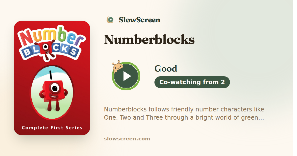 Numberblocks | Good, co-watching from age 2