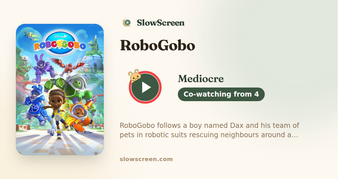 RoboGobo | Mediocre, co-watching from age 4
