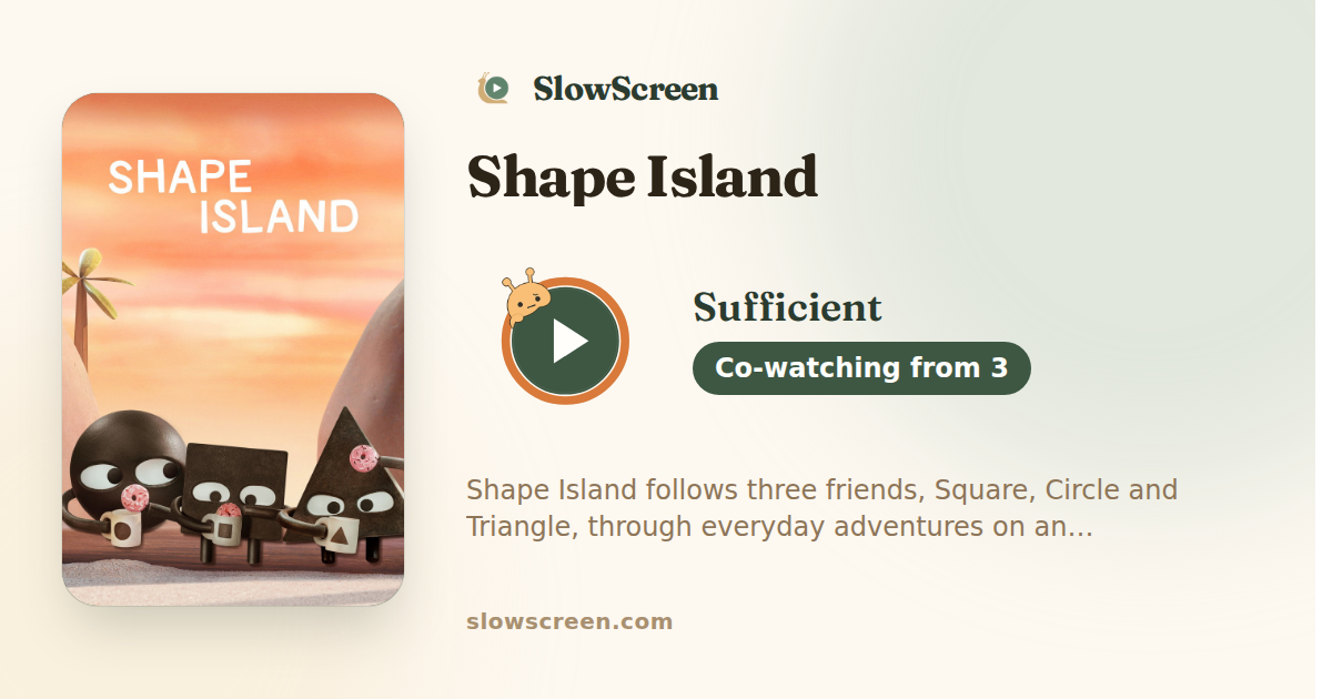 Shape Island | Sufficient, co-watching from age 3