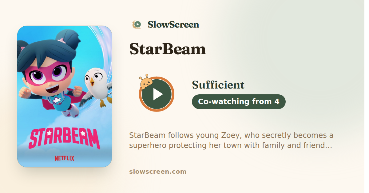 StarBeam | Sufficient, co-watching from age 4