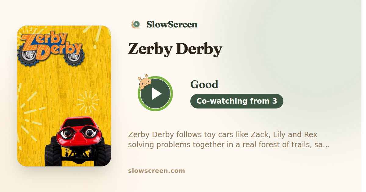 Zerby Derby | Good, co-watching from age 3