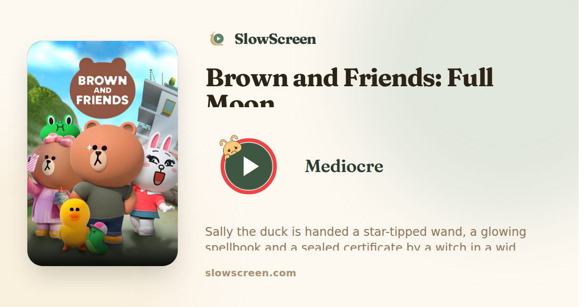Brown and Friends: Full Moon | Mediocre