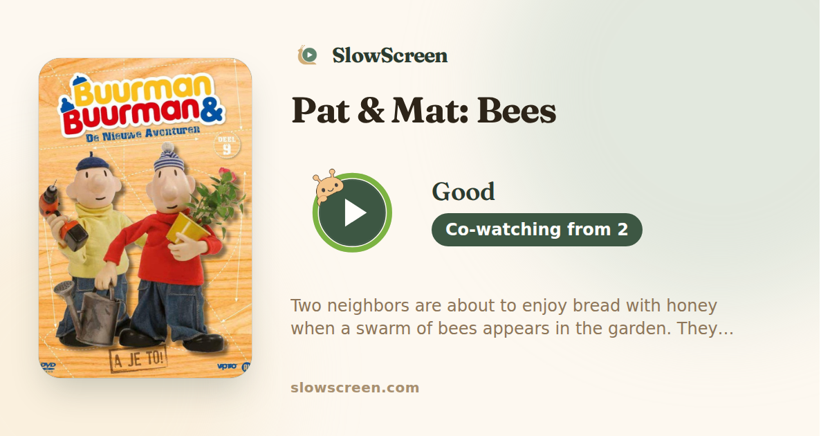 Pat & Mat: Bees | Good, co-watching from age 2