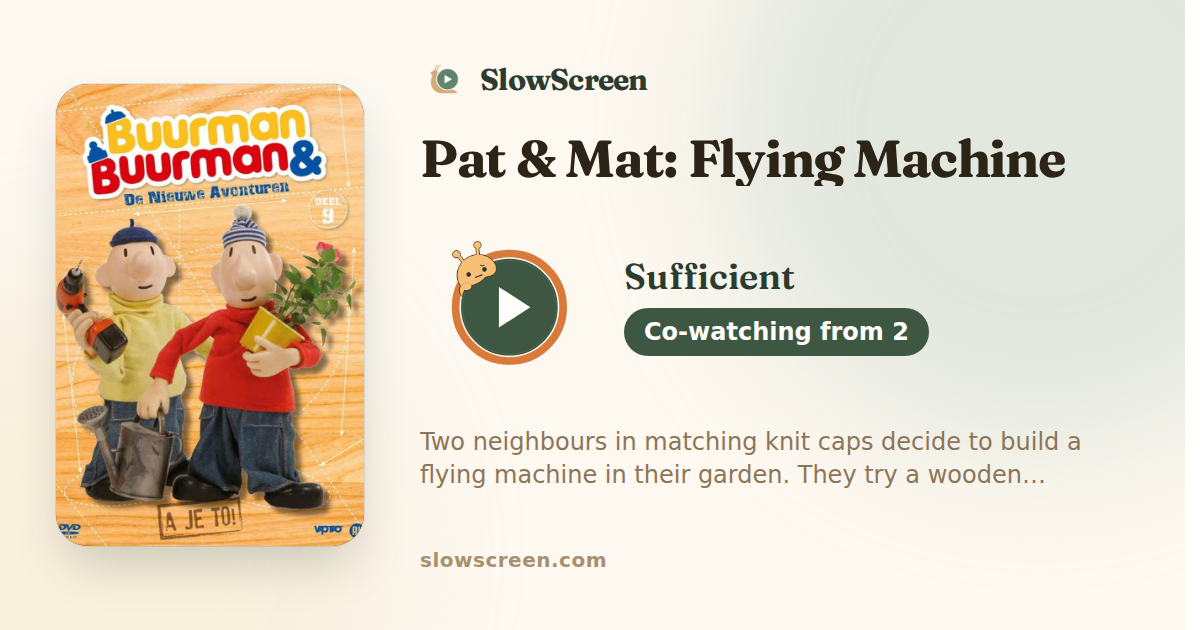 Pat & Mat: Flying Machine | Sufficient, co-watching from age 2