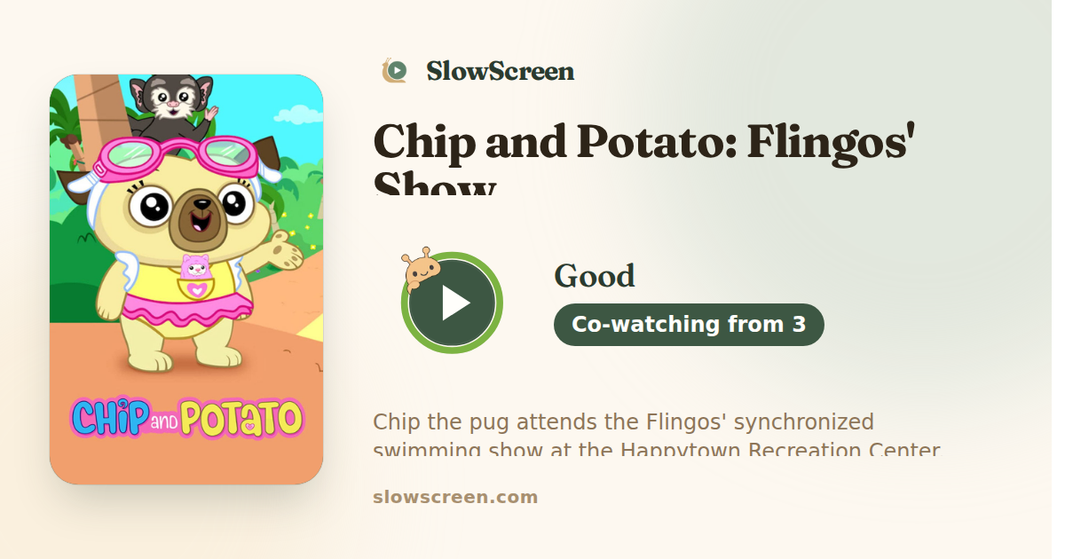 Chip and Potato: Flingos' Show | Good, co-watching from age 3