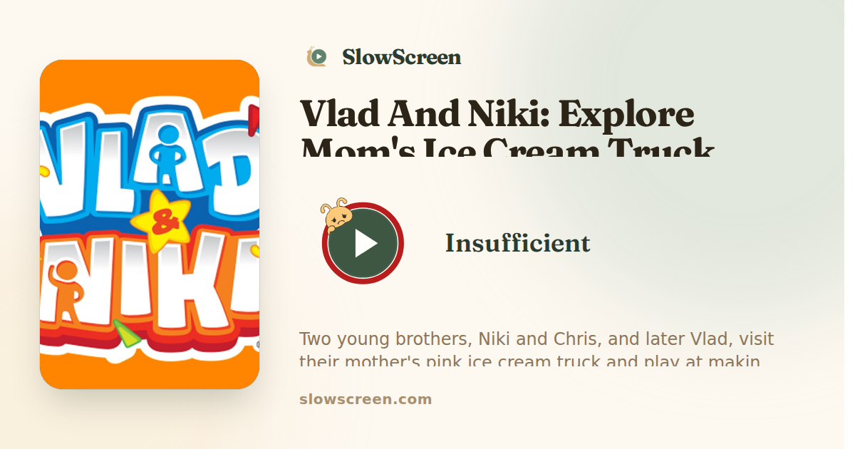 Vlad And Niki: Explore Mom's Ice Cream Truck | Insufficient