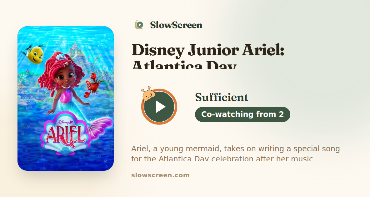 Disney Junior Ariel: Atlantica Day | Sufficient, co-watching from age 2