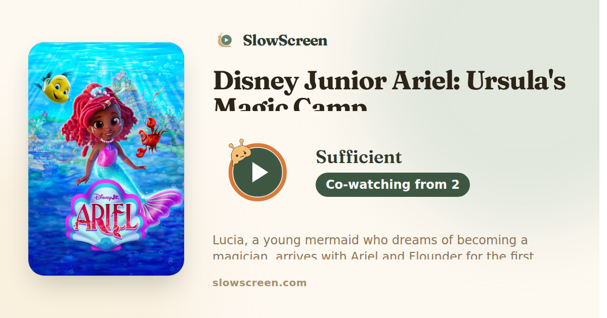 Disney Junior Ariel: Ursula's Magic Camp | Sufficient, co-watching from age 2
