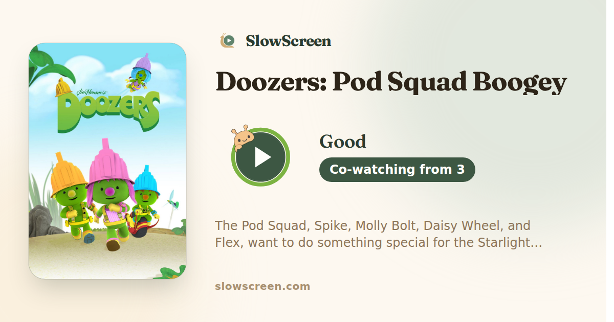 Doozers: Pod Squad Boogey | Good, co-watching from age 3