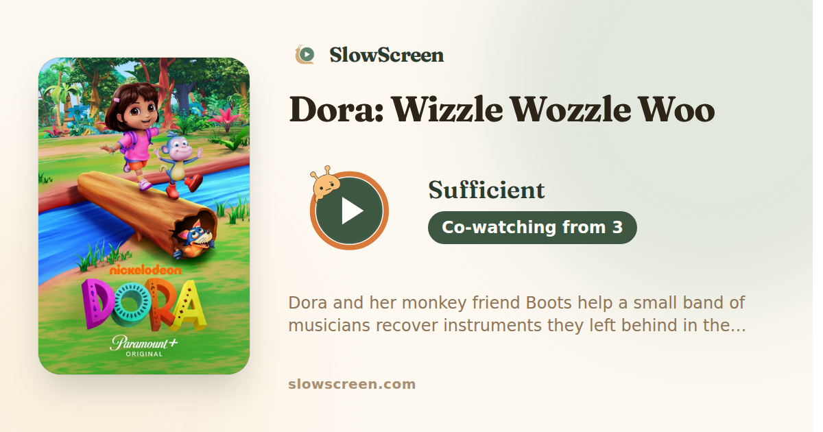 Dora: Wizzle Wozzle Woo | Sufficient, co-watching from age 3