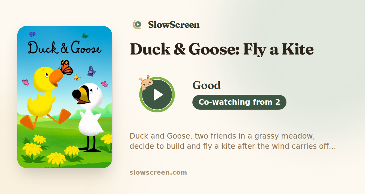 Duck & Goose: Fly a Kite | Good, co-watching from age 2
