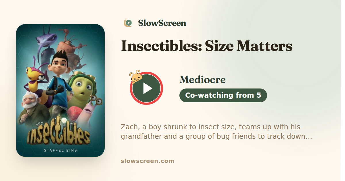Insectibles: Size Matters | Mediocre, co-watching from age 5