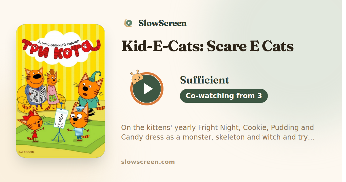 Kid-E-Cats: Scare E Cats | Sufficient, co-watching from age 3