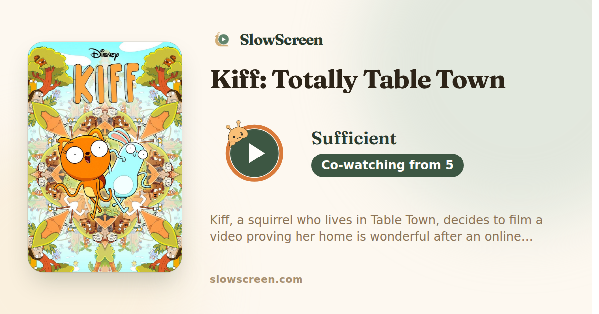 Kiff: Totally Table Town | Sufficient, co-watching from age 5