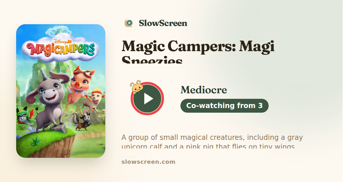 Magic Campers: Magi Sneezies | Mediocre, co-watching from age 3