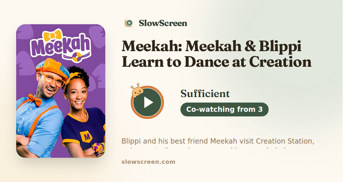 Meekah: Meekah & Blippi Learn to Dance at Creation Station | Sufficient, co-watching from age 3