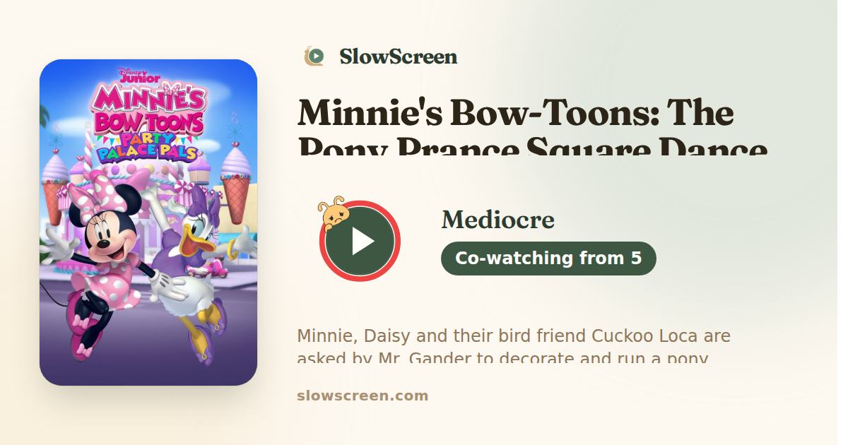 Minnie's Bow-Toons: The Pony Prance Square Dance | Mediocre, co-watching from age 5