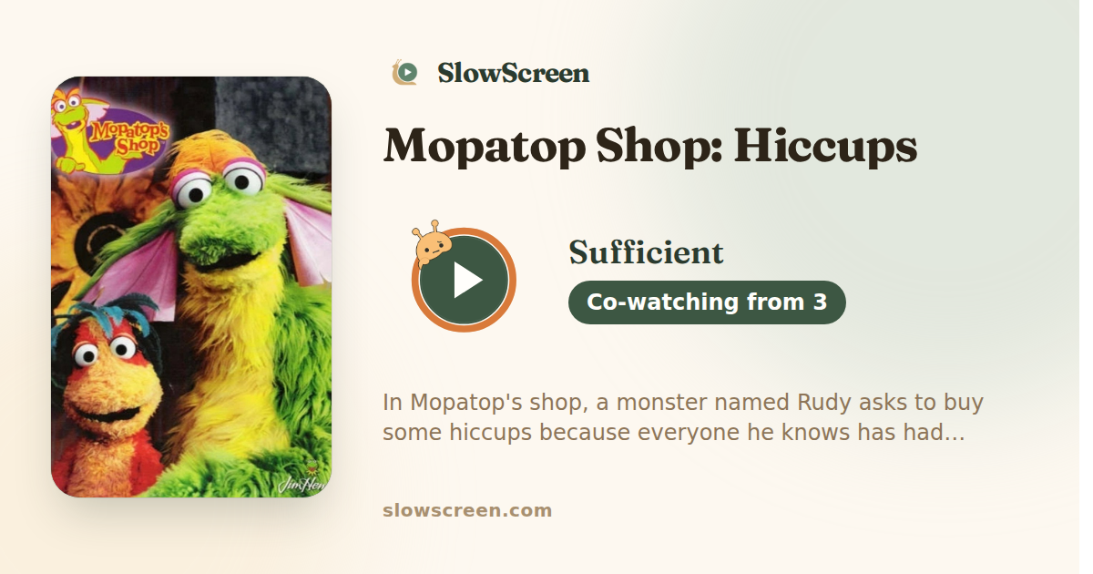 Mopatop Shop: Hiccups | Sufficient, co-watching from age 3