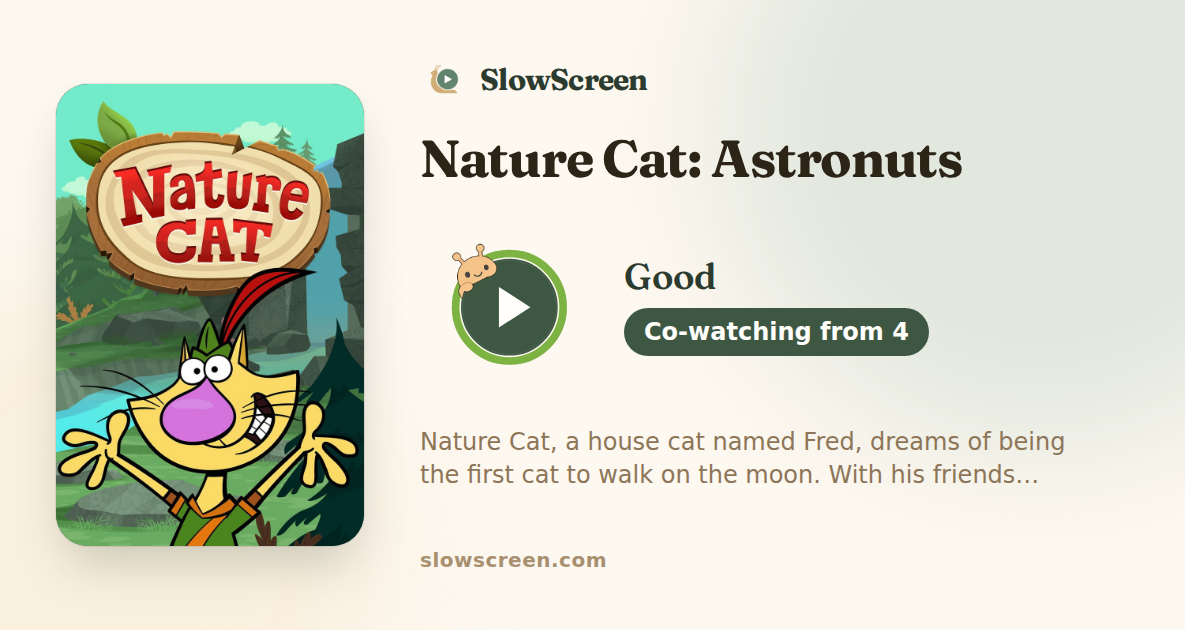 Nature Cat: Astronuts | Good, co-watching from age 4