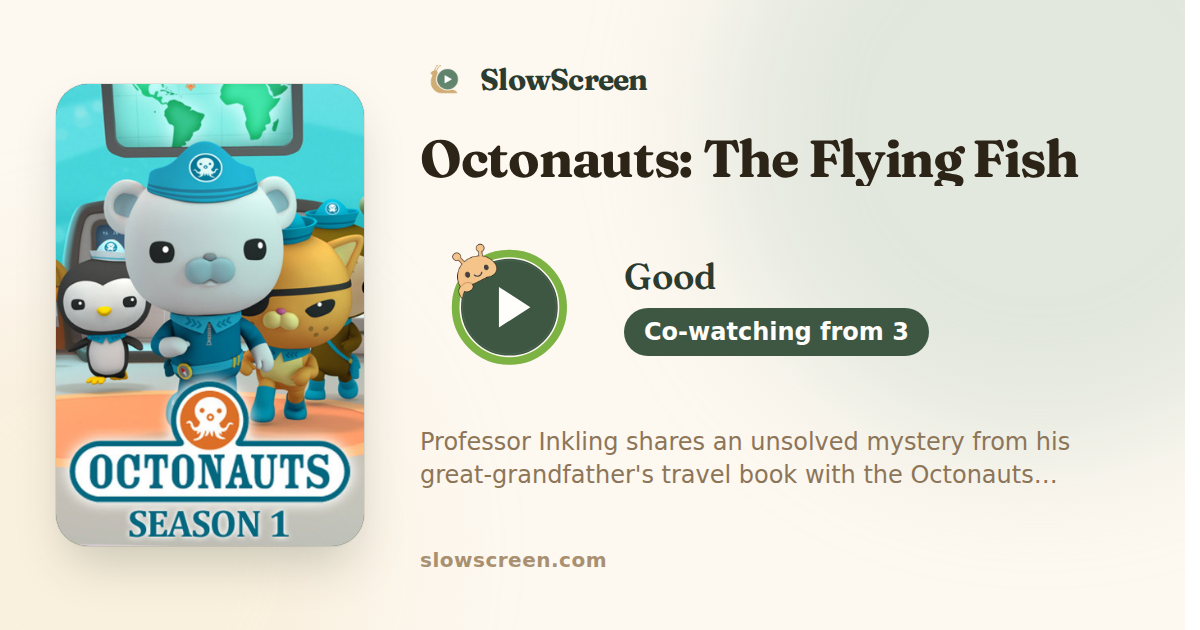 Octonauts: The Flying Fish | Good, co-watching from age 3