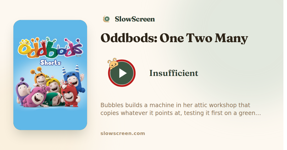 Oddbods: One Two Many | Insufficient