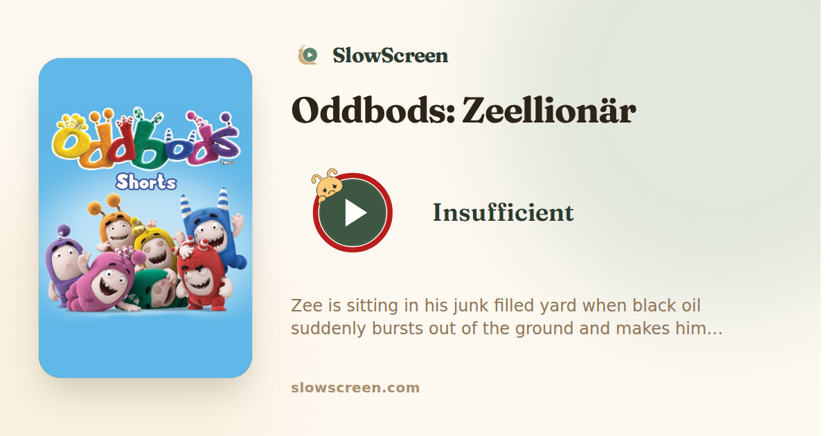 Oddbods: Zeellionär | Insufficient