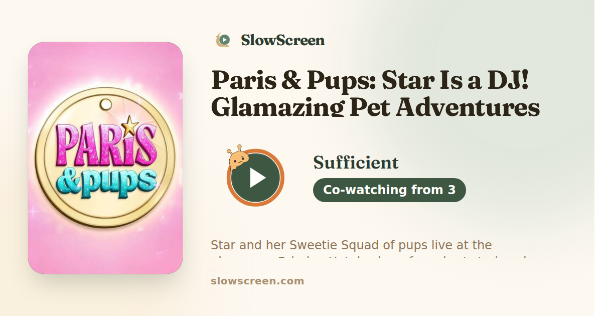 Paris & Pups: Star Is a DJ! Glamazing Pet Adventures With the Pups | Sufficient, co-watching from age 3