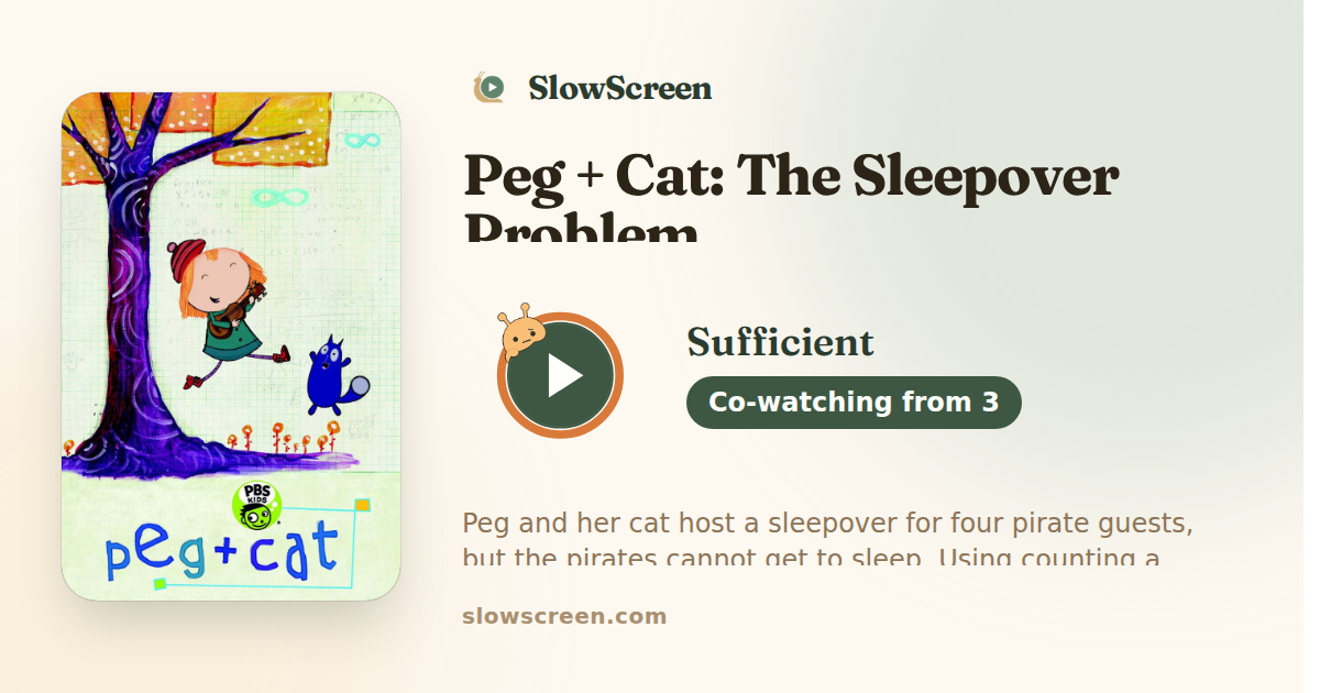 Peg + Cat: The Sleepover Problem | Sufficient, co-watching from age 3