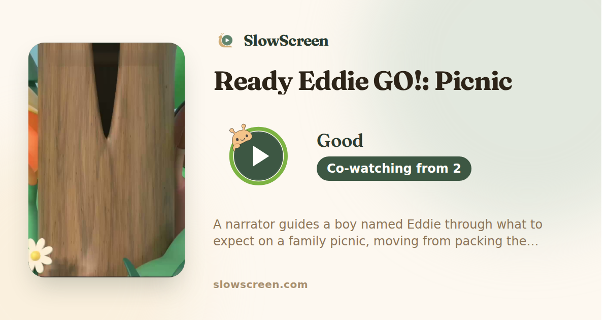 Ready Eddie GO!: Picnic | Good, co-watching from age 2