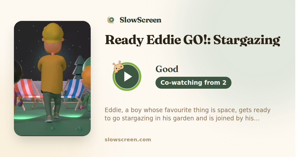 Ready Eddie GO!: Stargazing | Good, co-watching from age 2