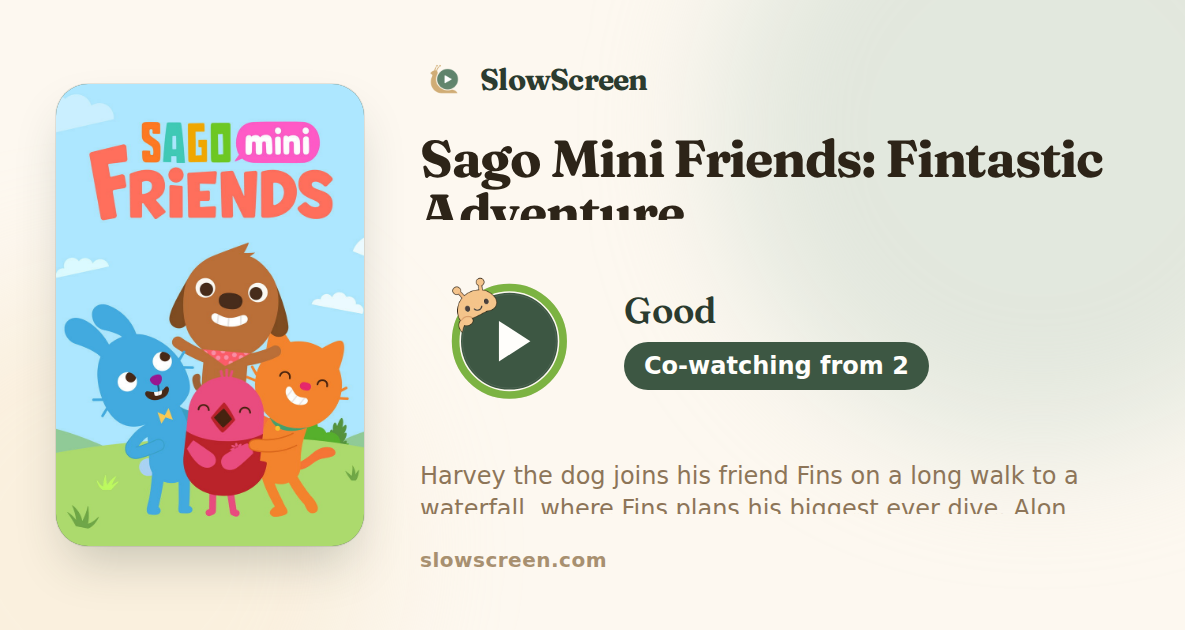 Sago Mini Friends: Fintastic Adventure | Good, co-watching from age 2