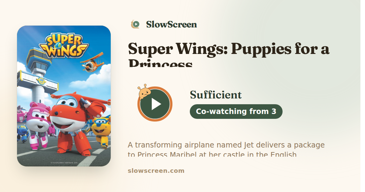 Super Wings: Puppies for a Princess | Sufficient, co-watching from age 3