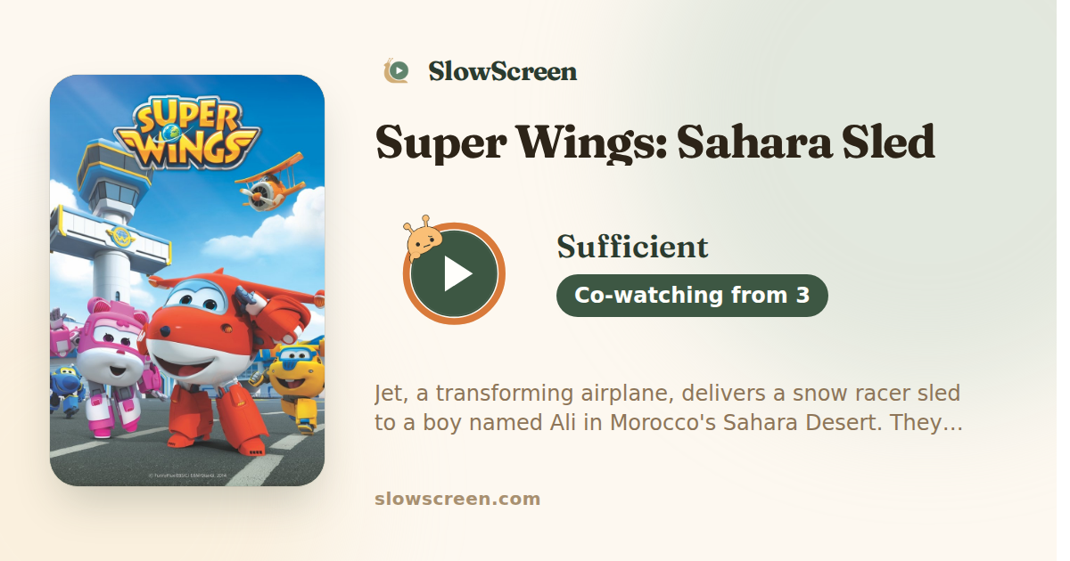 Super Wings: Sahara Sled | Sufficient, co-watching from age 3