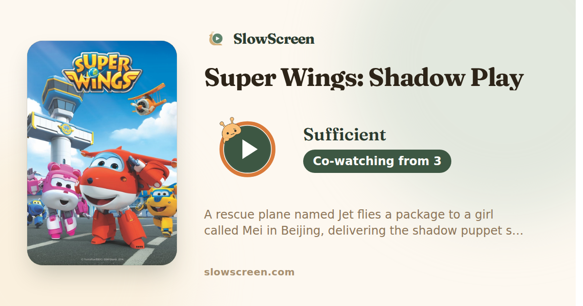 Super Wings: Shadow Play | Sufficient, co-watching from age 3
