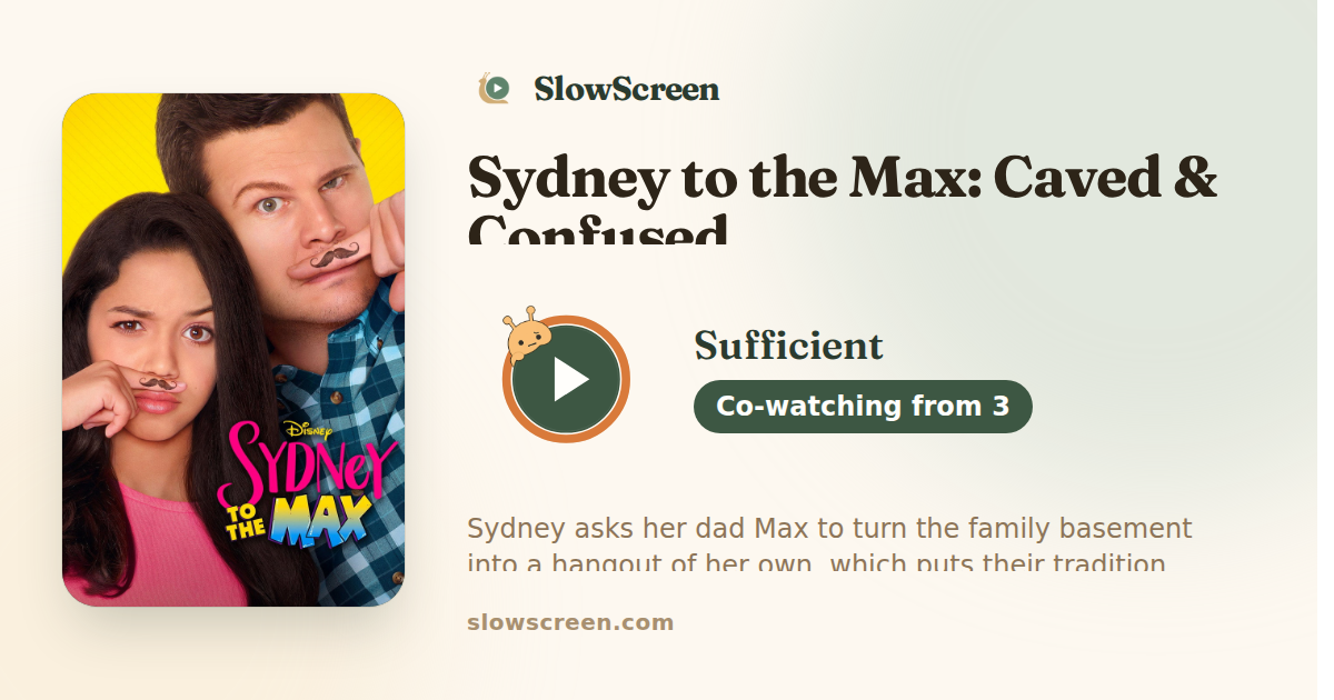 Sydney to the Max: Caved & Confused | Sufficient, co-watching from age 3