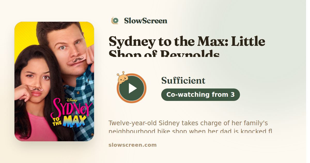 Sydney to the Max: Little Shop of Reynolds | Sufficient, co-watching from age 3