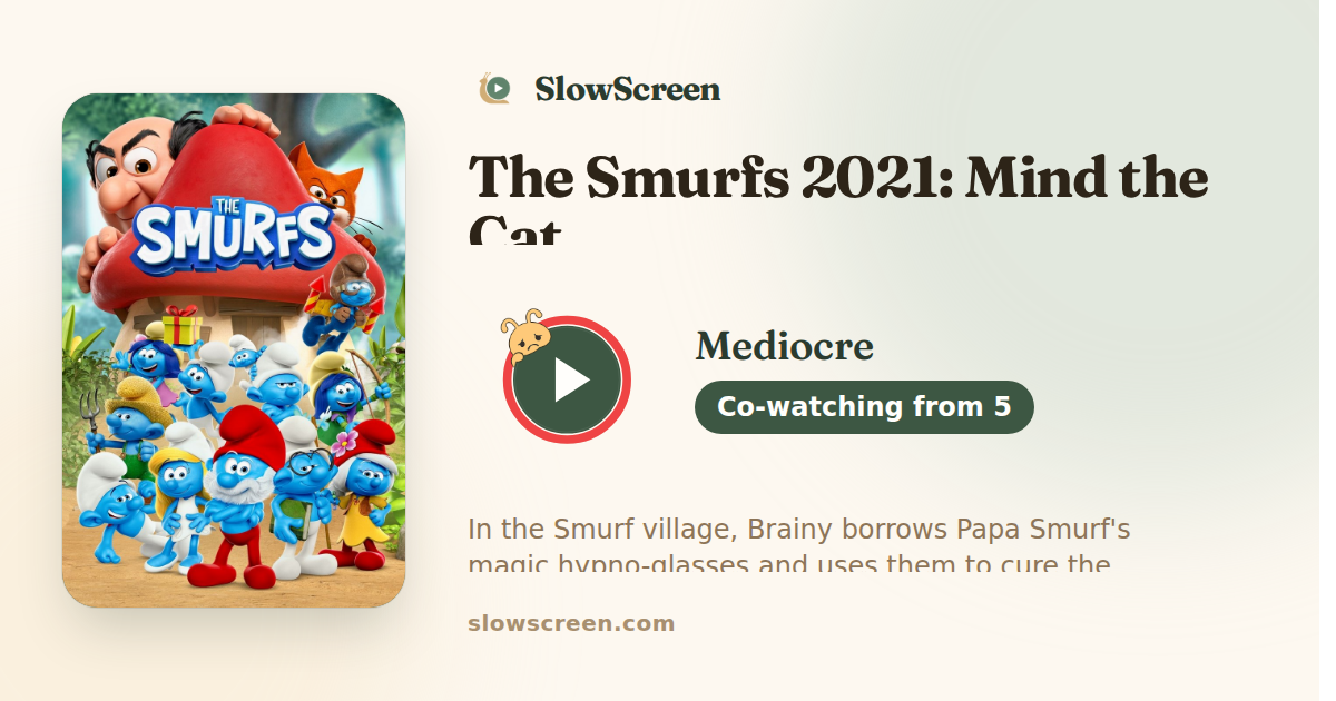 The Smurfs 2021: Mind the Cat | Mediocre, co-watching from age 5