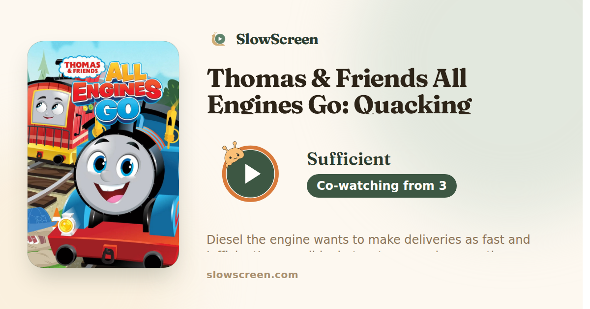 Thomas & Friends All Engines Go: Quacking Quandary | Sufficient, co-watching from age 3