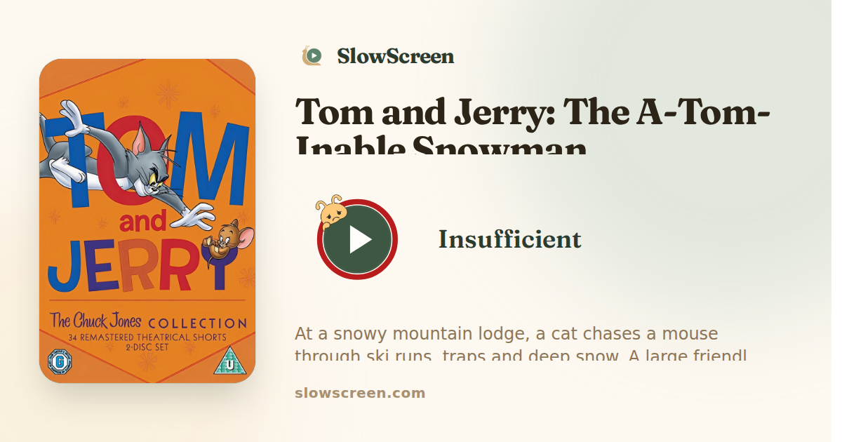Tom and Jerry: The A-Tom-Inable Snowman | Insufficient