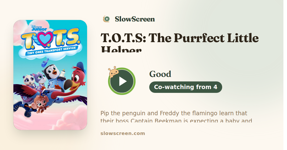 T.O.T.S: The Purrfect Little Helper | Good, co-watching from age 4